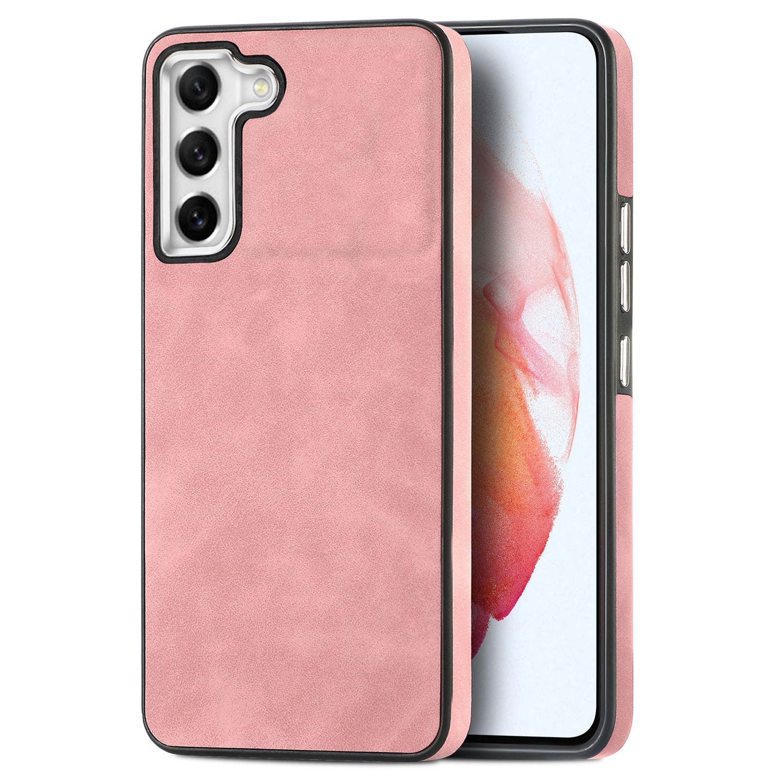 For Samsung Galaxy S21 FE 5G Electroplating Camera Frame Protective Case PU Leather Coated TPU Skin-touch Phone Cover For Samsung Galaxy S21 FE 5G Electroplating Camera Frame Protective Case PU Leather Coated TPU Skin-touch Phone Cover